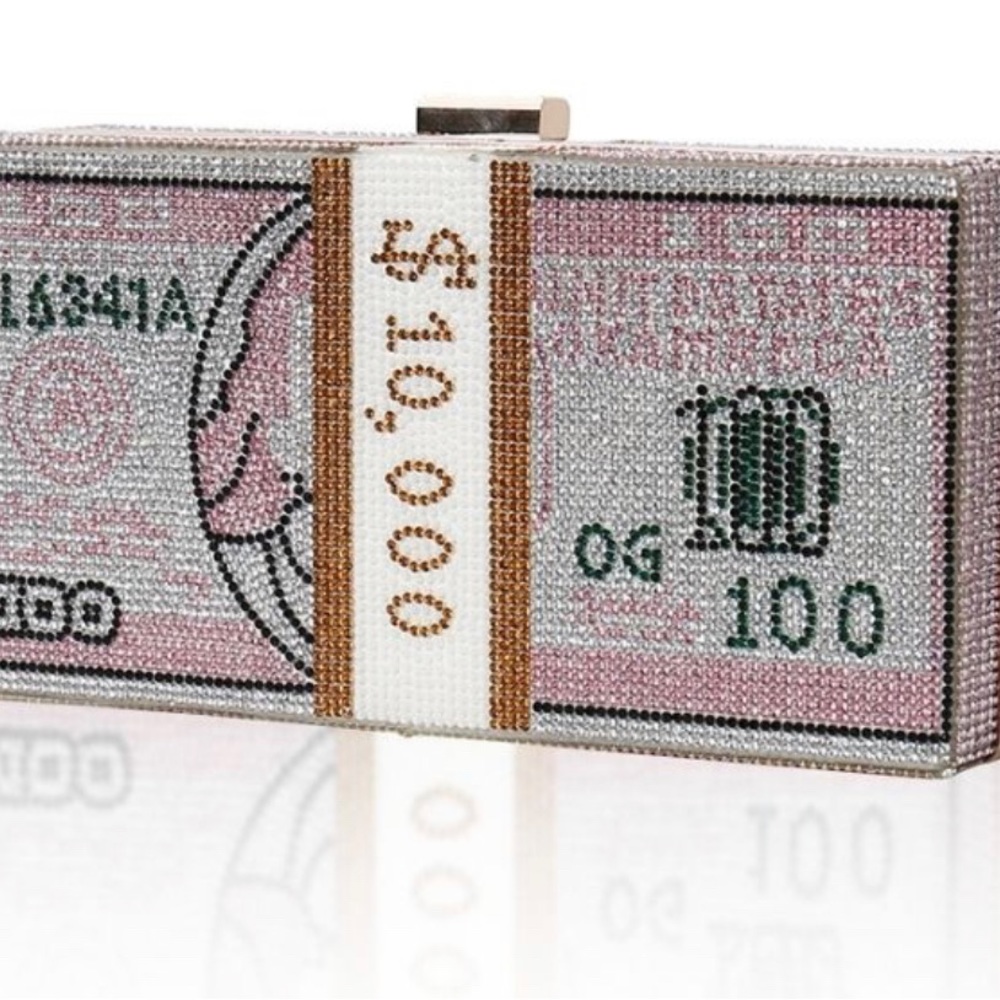 PINK BLING BLING RHINESTONES BAG WITH STRAP